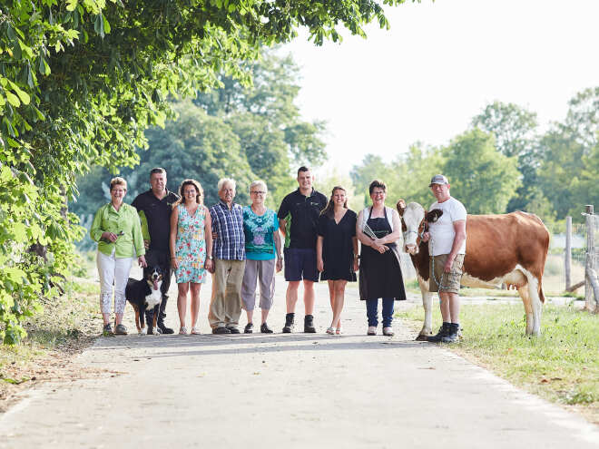 Drie generaties Tievis Familie boerderij generaties familiebedrijf bioboerderij
